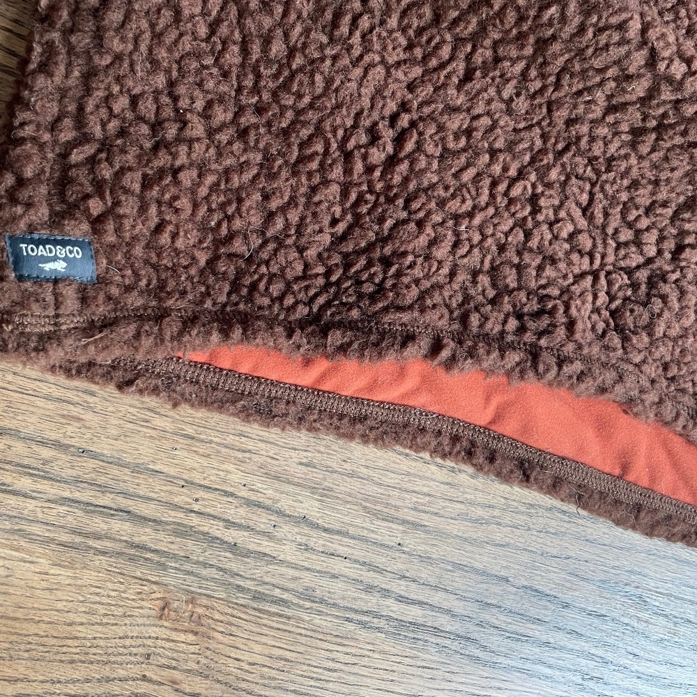 Toad & Co (M) Sespe Sherpa brown fleece hoodie jacket brown - Picture 5 of 10